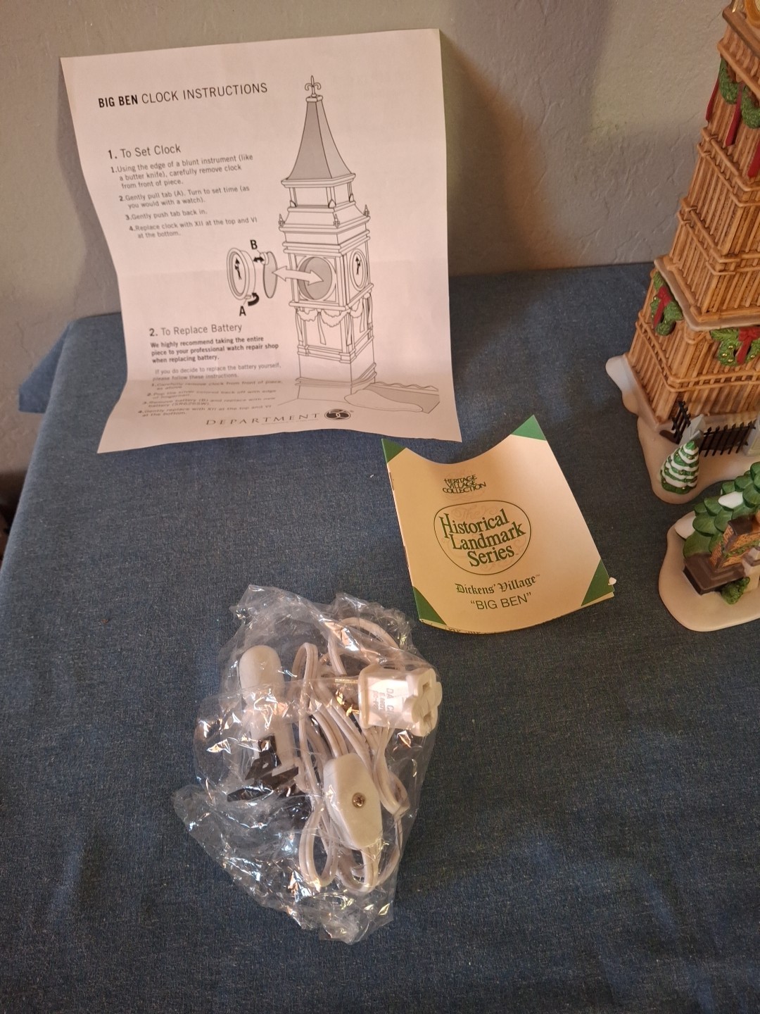 Department 56 Dickens Village Historical Landmark Christmas “Big Ben” Decor…