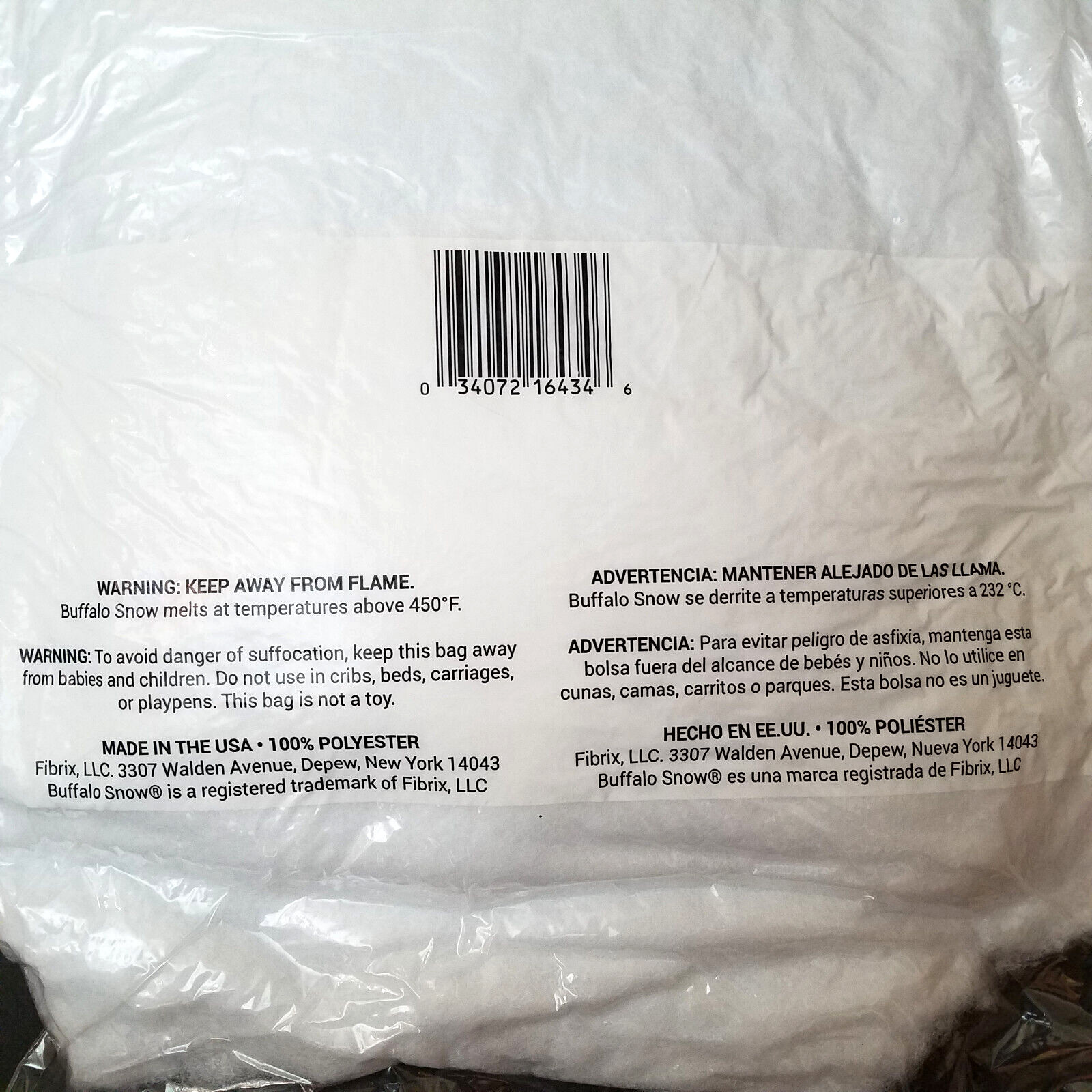 Buffalo Snow Original Indoor Snow #16343 Decorative Material 20oz Value Size