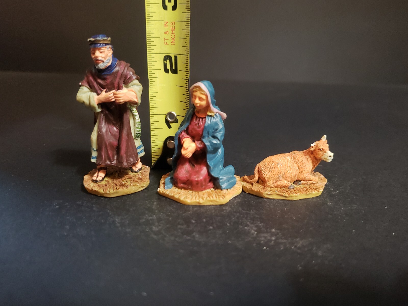 Lemax Christmas Village Town Part of Nativity Scene REPAIRED Mary Shepherd Cow