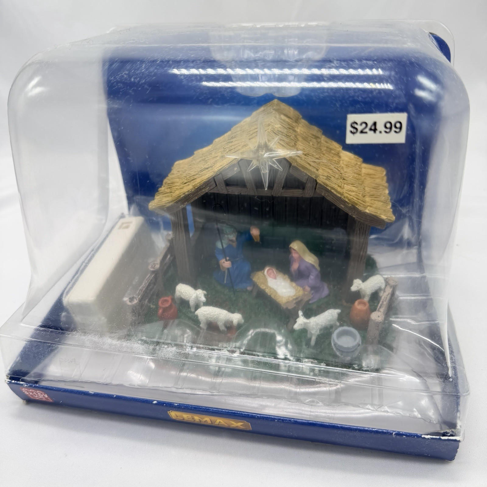 Lemax Lighted Nativity Scene Christmas Village Display Stable Manger w/ Box