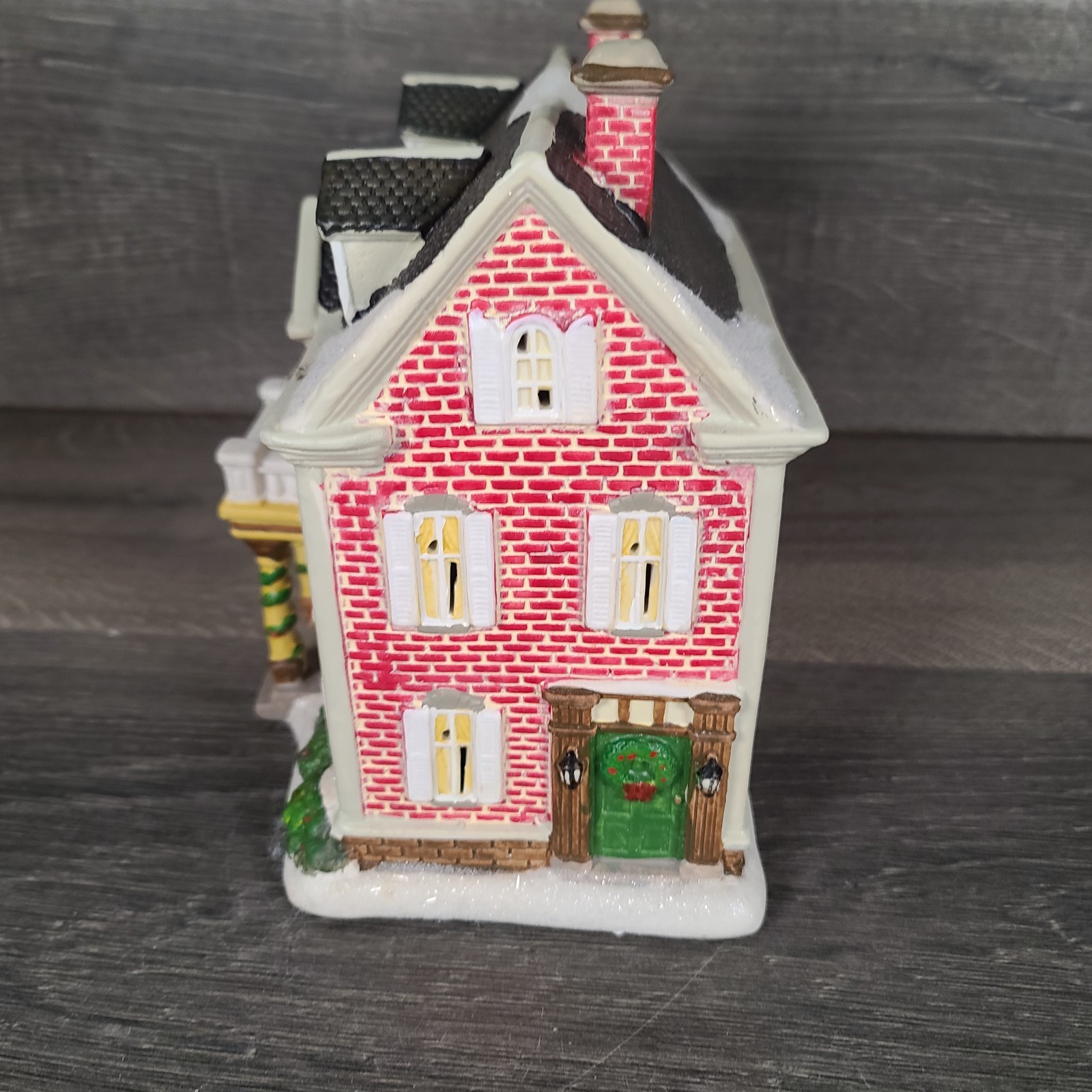 Holiday Inspirations Towne Series Lighted Red Brick House