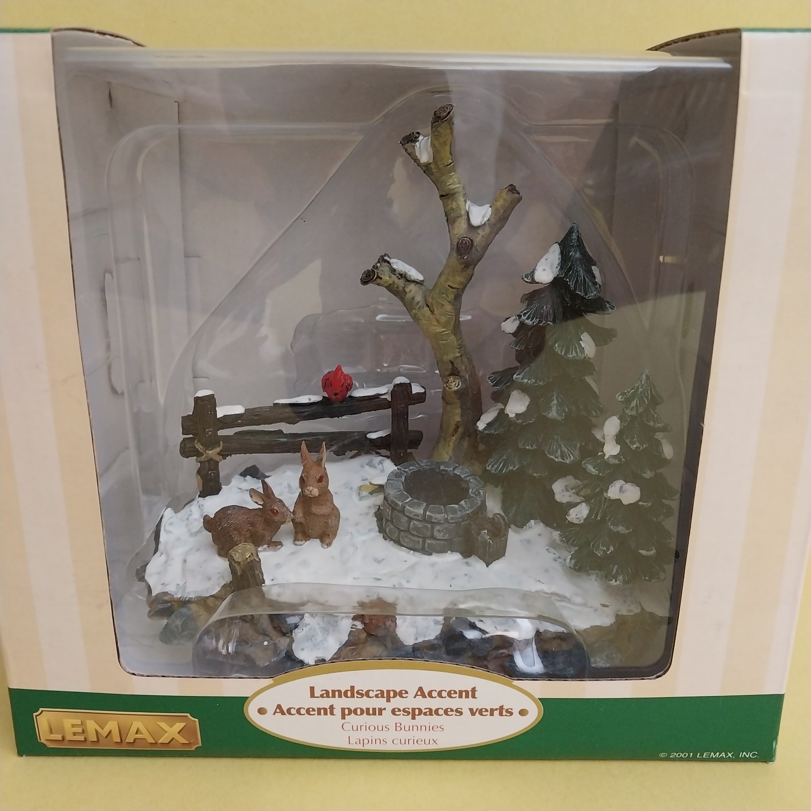 Lemax Christmas Village Accessory “Curious Bunnies” Landscape Accent 2001