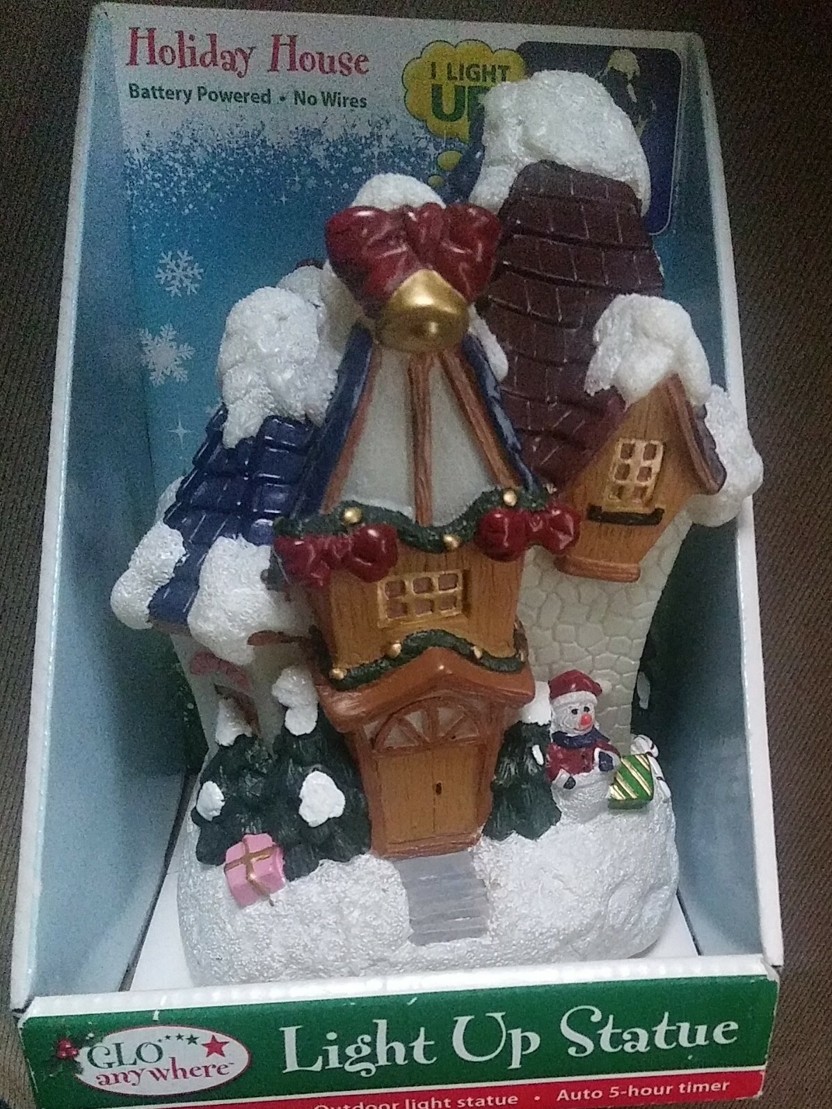 Holiday House I Light Up! GLO** Anywhere Light Up Indoor/Outdoor Lite Statue-New