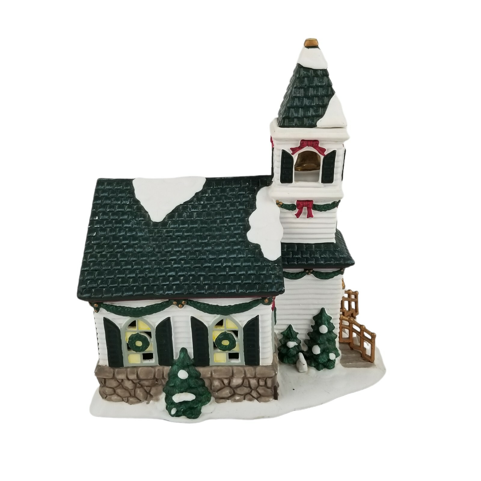 Hersheys Holiday Village Church w/ Box 2001 Christmas No Cord, Repair