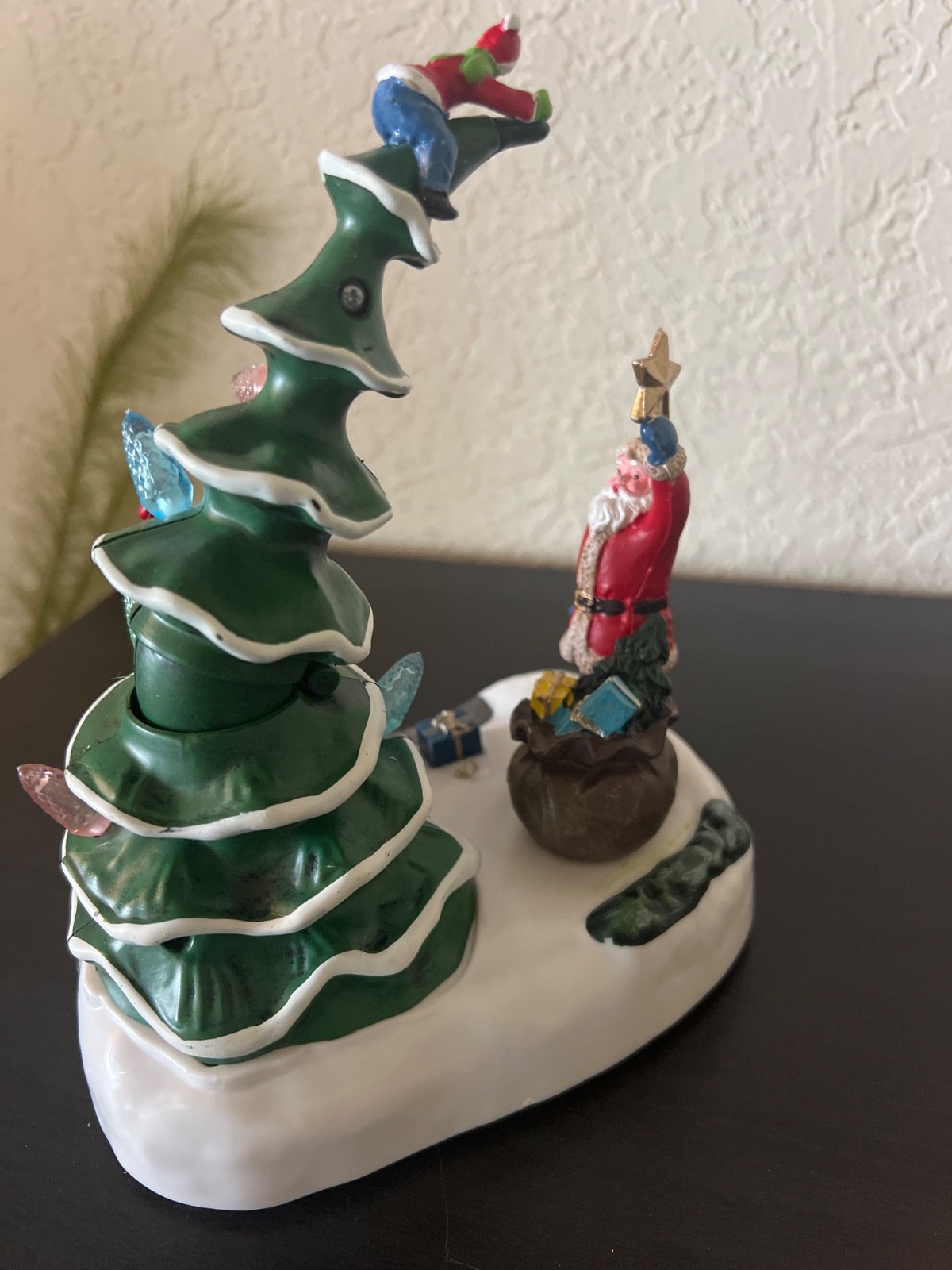 Holiday Time Light-up & Musical Christmas Village Decorating The Tree Scene 8.3″