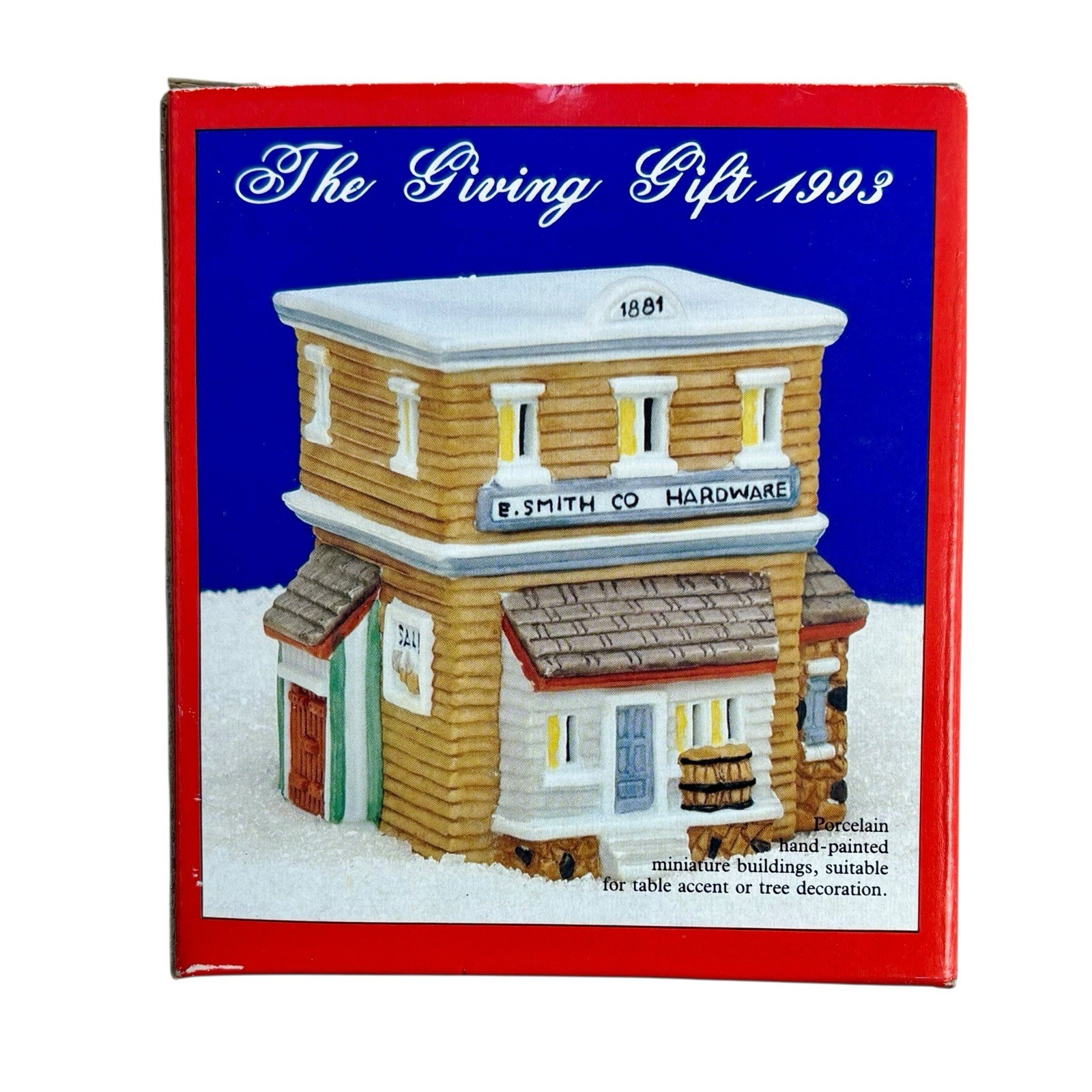 Vintage 1993 Hardware Store Ceramic Hand Painted Christmas Town Figurine