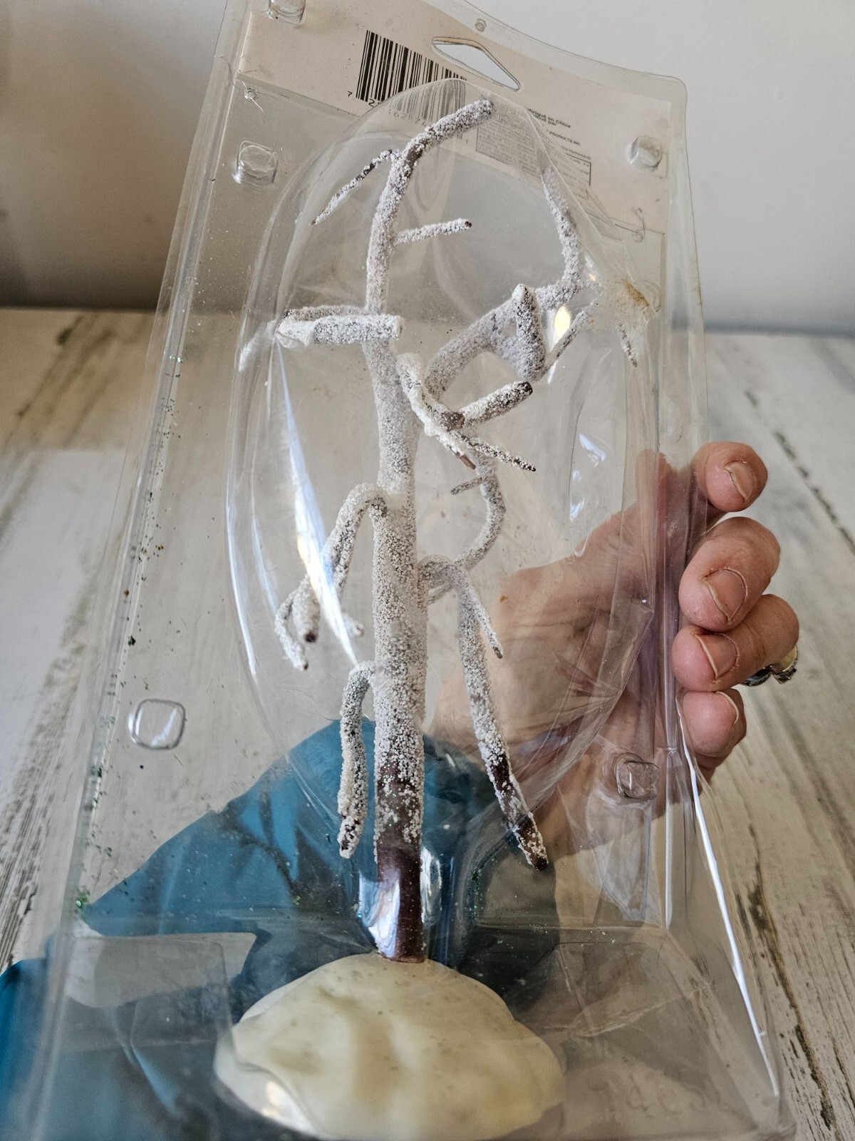 Lemax snow crystal tree large village Xmas vintage