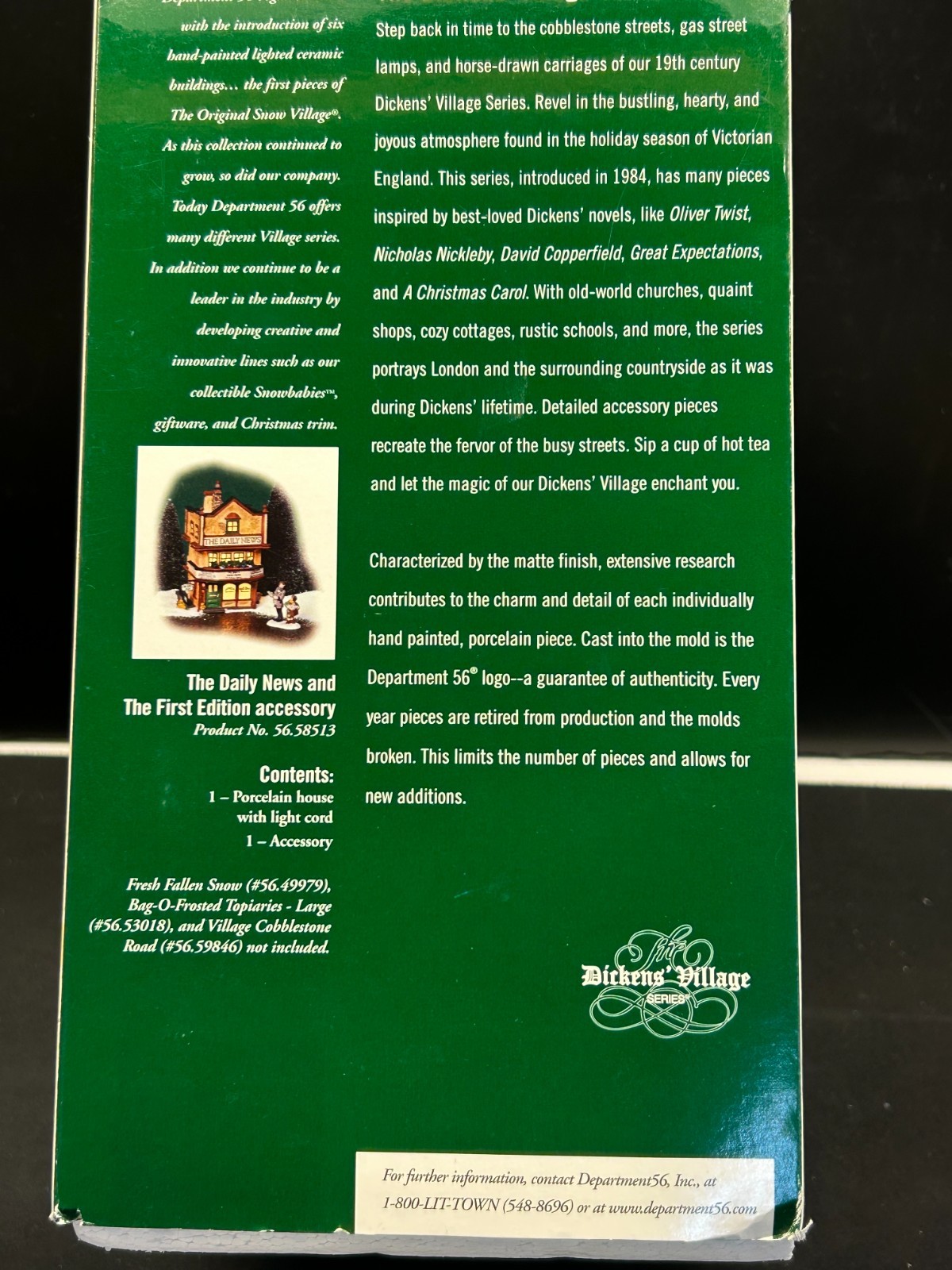 🎄🎄 *RETIRED* Dept. 56 #56.58519 The Daily News Dickens Village 2002
