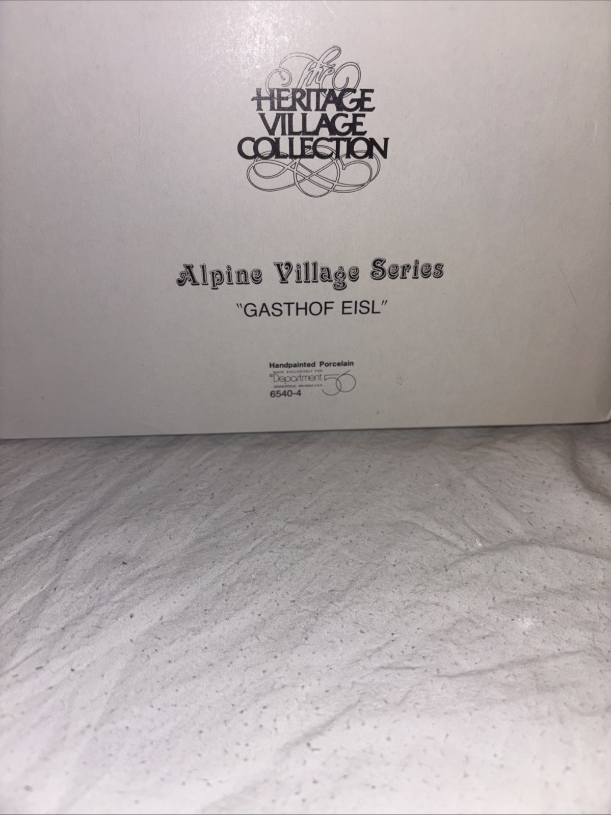Department 56 Alpine Village “Gasthof Eisl” Hotel Inn Lodge Chateau #6540-4