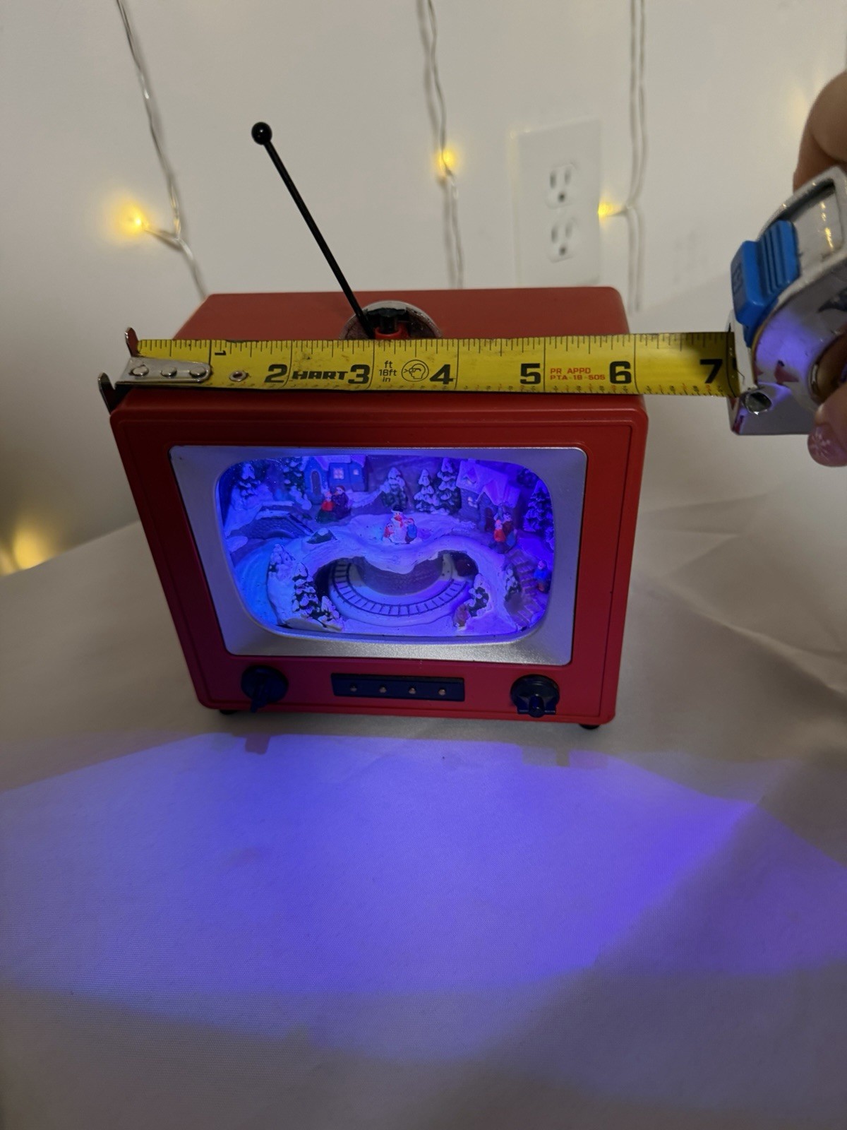 Animated Lighted Christmas Village Retro TV Train Holiday Display