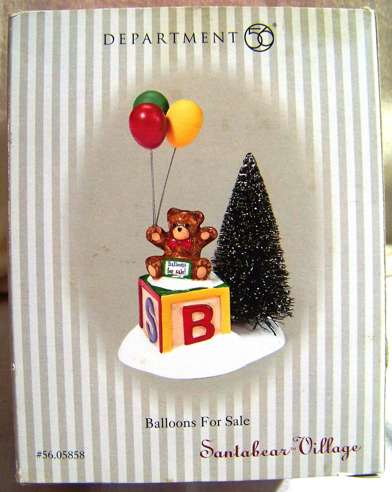 Dept 56 Snow Village & Santabear Village Bear w/ Balloons for Sale 3″ – NMIB